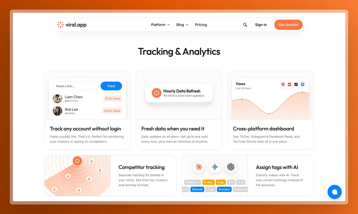 viral.app product website preview